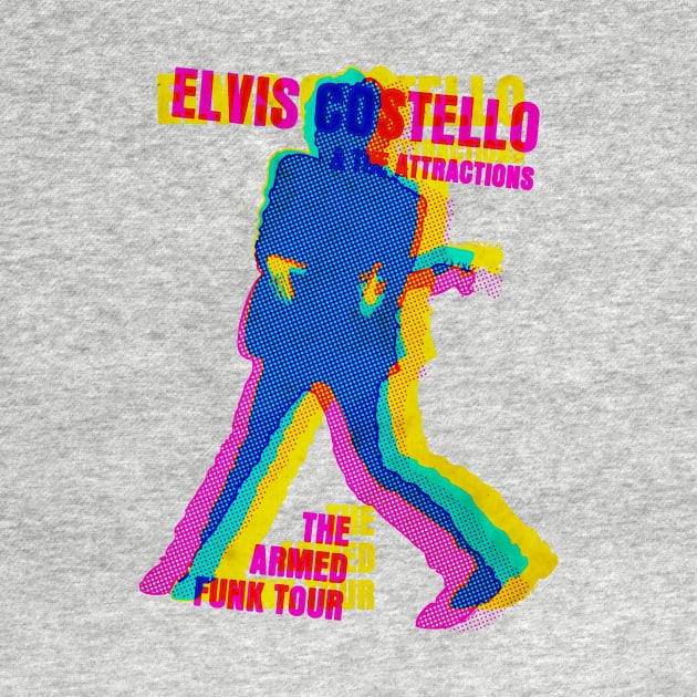 elvis costello  cmyk offset graphic by HAPPY TRIP PRESS